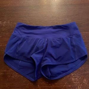 Navy blue lululemon shorts. Size 0. Selling for $25! Great condition!